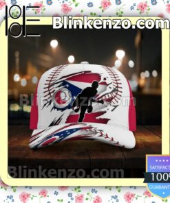 Pitching Ohio Flag Pattern Classic Hat Caps Gift For Men x