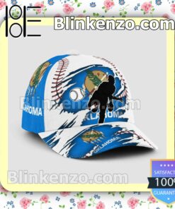 Pitching Oklahoma Flag Pattern Classic Hat Caps Gift For Men