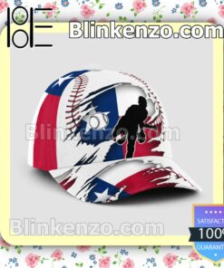 Pitching Texas Flag Pattern Classic Hat Caps Gift For Men
