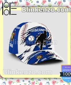Pitching Wisconsin Flag Pattern Classic Hat Caps Gift For Men