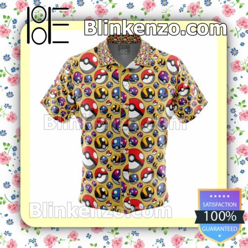 Poke Balls Pokemon Summer Beach Vacation Shirt