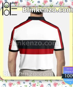 Polo Ralph Lauren American Flag Red And Black Stripes White Custom Polo Shirt a