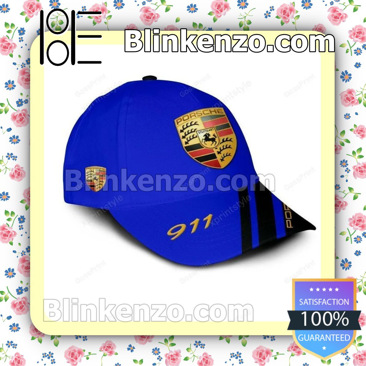 Great Quality Porsche 911 Blue Baseball Caps Gift For Boyfriend