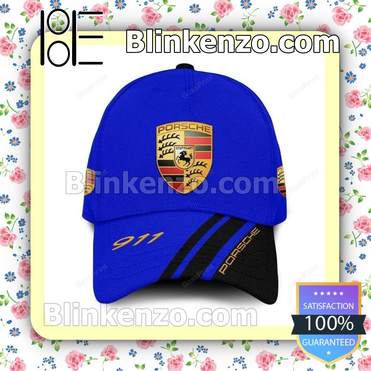 Unisex Porsche 911 Blue Baseball Caps Gift For Boyfriend
