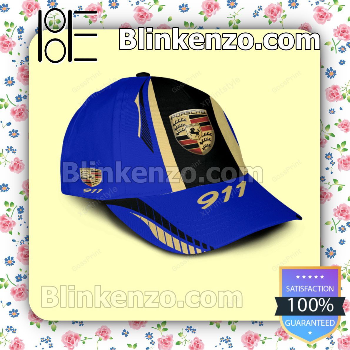 Adult Porsche 911 Logo Blue Baseball Caps Gift For Boyfriend