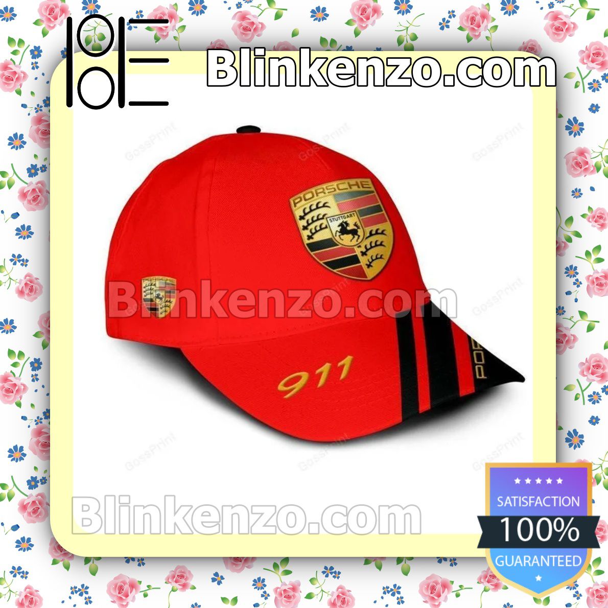 Adorable Porsche 911 Red Baseball Caps Gift For Boyfriend