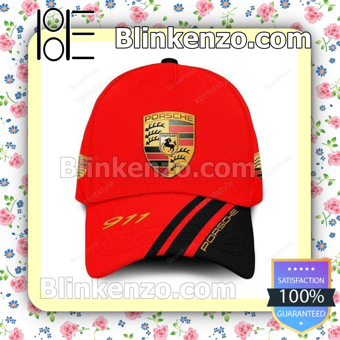 Porsche 911 Red Baseball Caps Gift For Boyfriend