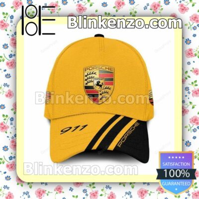 Porsche 911 Yellow Baseball Caps Gift For Boyfriend