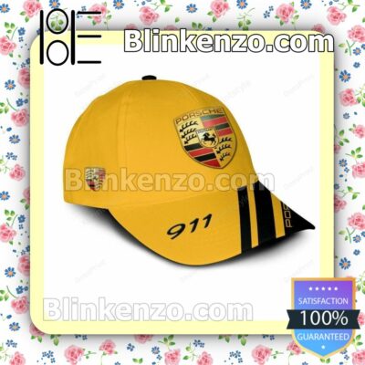 Porsche 911 Yellow Baseball Caps Gift For Boyfriend a