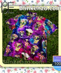 Psychedelic Alien Rainbow Summer Beach Shirt