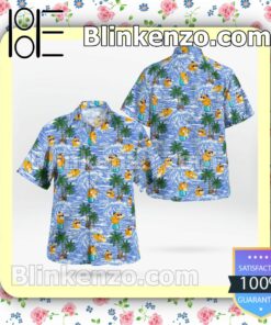 Psyduck Surfing Casual Button Down Shirts
