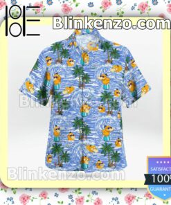 Psyduck Surfing Casual Button Down Shirts b