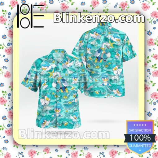 Quaxly Pokemon Casual Button Down Shirts