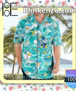 Quaxly Pokemon Casual Button Down Shirts c