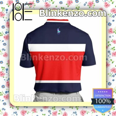 Ralph Lauren Mix Color Navy White And Red Custom Polo Shirt a