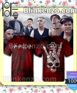 Rammstein Heartbeat Skull Devil Hand Sign Custom Shirt