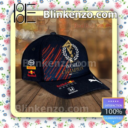 Red Bull Racing Honda 2021 World Champion Max Verstappen Baseball Caps Gift For Boyfriend a