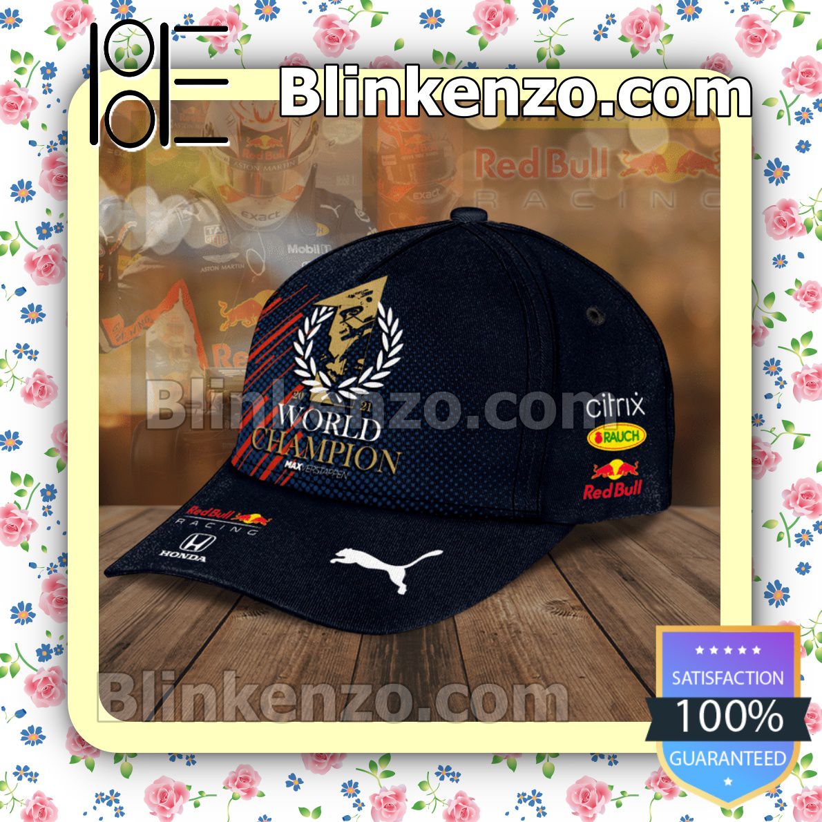 Gorgeous Red Bull Racing Honda 2021 World Champion Max Verstappen Baseball Caps Gift For Boyfriend