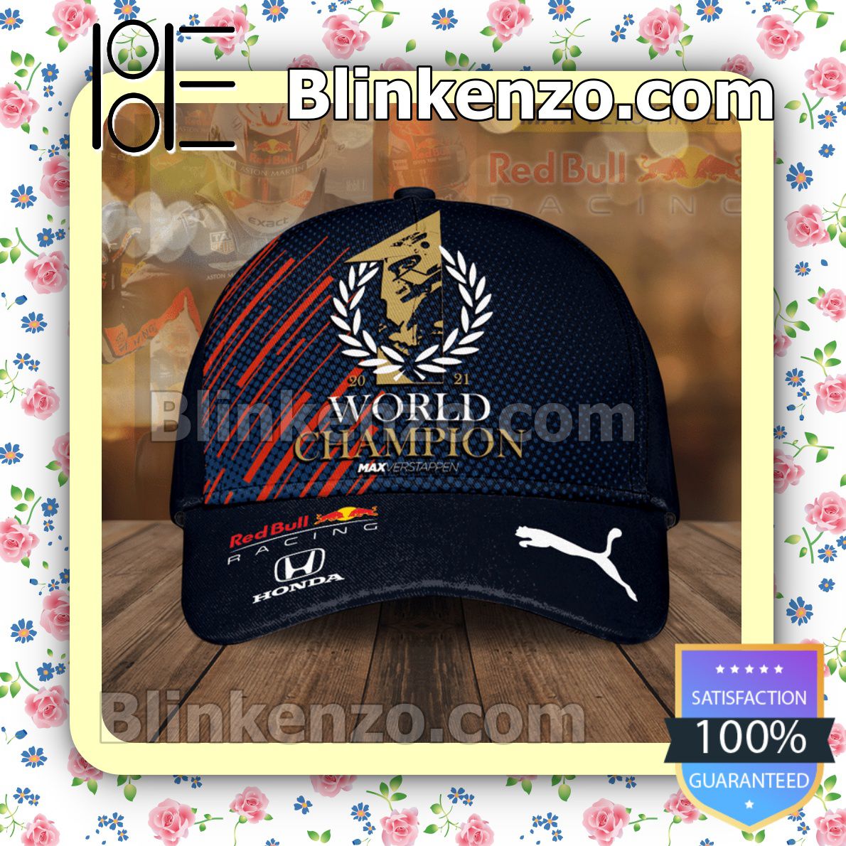Near you Red Bull Racing Honda 2021 World Champion Max Verstappen Baseball Caps Gift For Boyfriend
