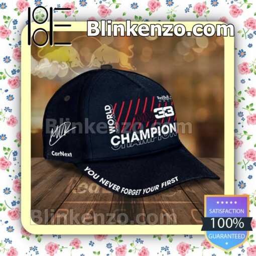 Red Bull Racing Mv 33 World Champion 2021 You Never Forget Your First Baseball Caps Gift For Boyfriend a