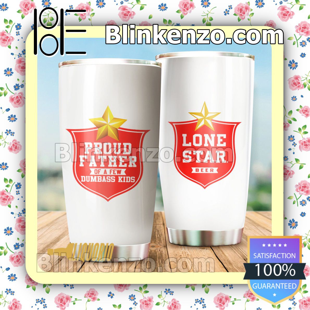 Red White Lone Star Beer 30 20 Oz Tumbler