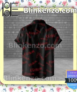 Redrum Black Halloween Short Sleeve Shirts b