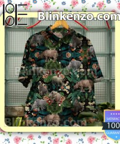 Rhino Tropical Summer Beach Shirt b