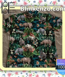 Rhino Tropical Summer Beach Shirt c