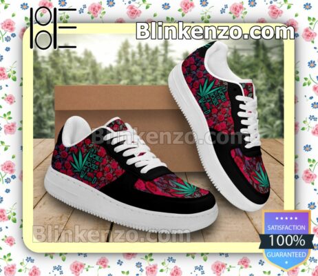 Rose in The Weed Cannabis Weed Mens Air Force Sneakers