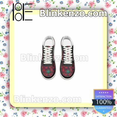 Rose in The Weed Cannabis Weed Mens Air Force Sneakers a