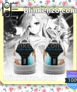 SAO Asuna Yuuki Sword Art Online Anime Nike Air Force Sneakers b