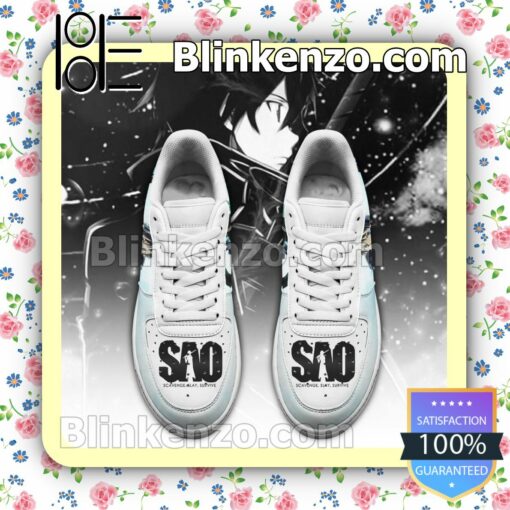 SAO Kirito Sword Art Online Anime Nike Air Force Sneakers a