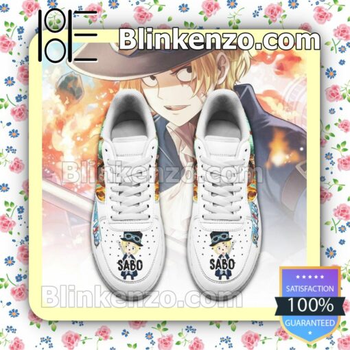 Sabo One Piece Anime Nike Air Force Sneakers a