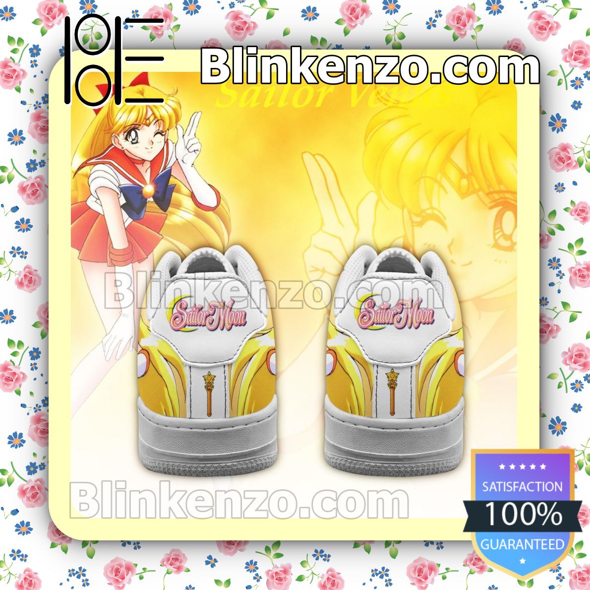 Vibrant Sailor Venus Sailor Moon Anime Nike Air Force Sneakers