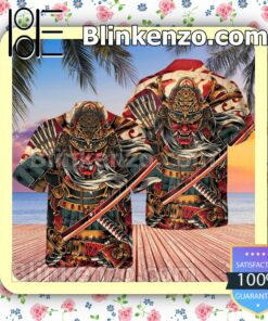 Samurai Japanese God Of War Short Sleeve Shirts