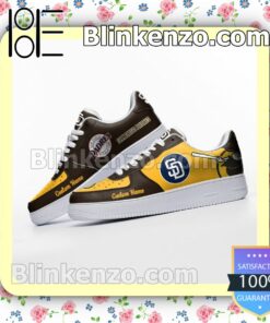 San Diego Padres Mascot Logo MLB Baseball Nike Air Force Sneakers b