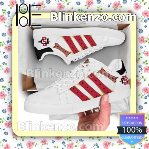 Father's Day Gift San Diego State Aztecs Logo Print Low Top Shoes