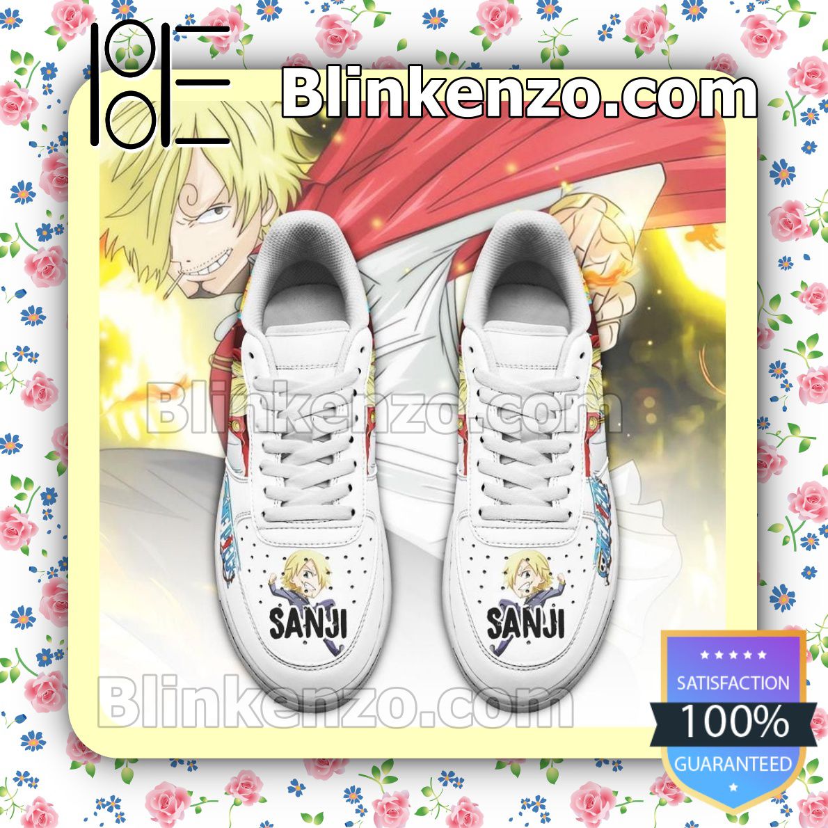 Official Sanji One Piece Anime Nike Air Force Sneakers