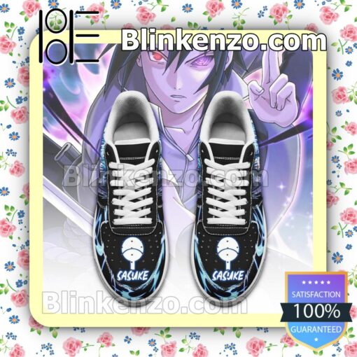 Sasuke Uchiha Naruto Anime Nike Air Force Sneakers a