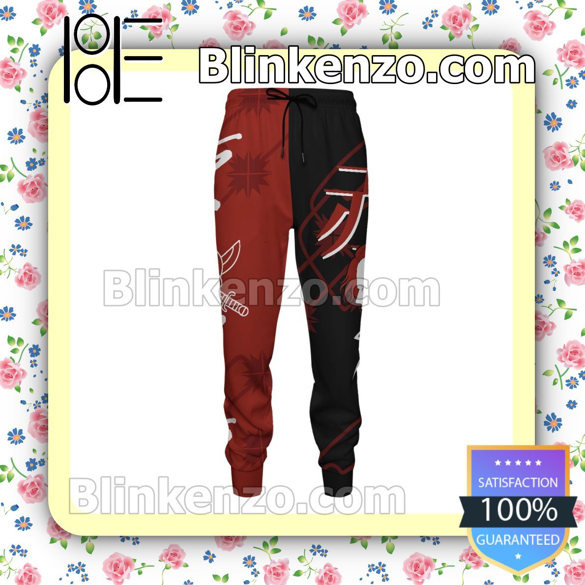 Mother's Day Gift Shanks One Piece Anime Black And Red Gift For Family Joggers