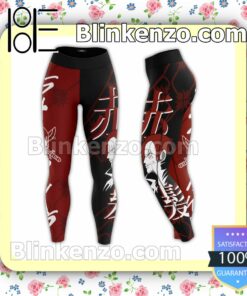 Shanks One Piece Anime Black And Red Workout Leggings