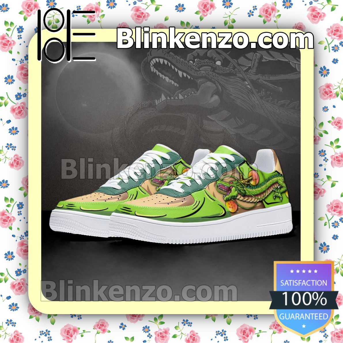 Handmade Shenron Dragon Ball Anime Nike Air Force Sneakers