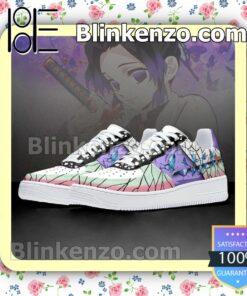 Shinobu Kocho Nichirin Sword Demon Slayer Anime Nike Air Force Sneakers b