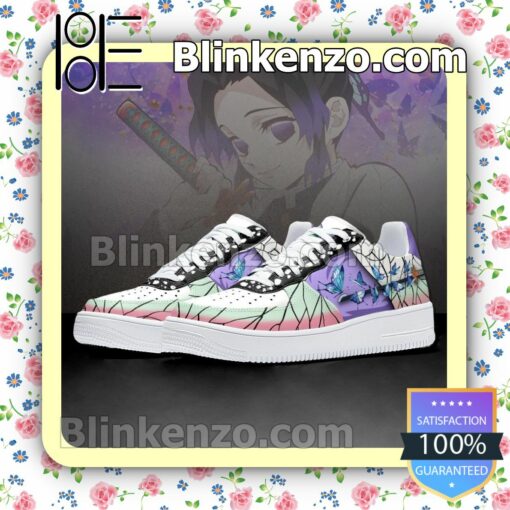 Shinobu Kocho Nichirin Sword Demon Slayer Anime Nike Air Force Sneakers b