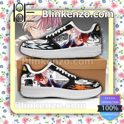 Shoto Todoroki Air My Hero Academia Anime Nike Air Force Sneakers