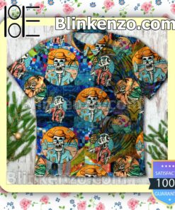 Skeleton Beach Vibe Summer Beach Shirt