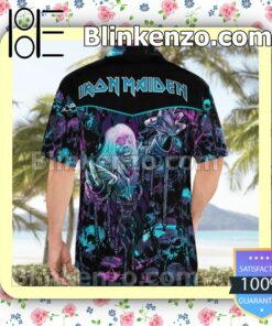 Skull Iron Maiden Casual Button Down Shirts a