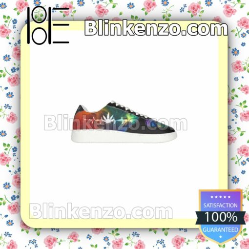 Smoking Heartbeat Cannabis Weed Mens Air Force Sneakers b