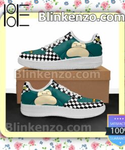 Snorlax Checkerboard Pokemon Nike Air Force Sneakers