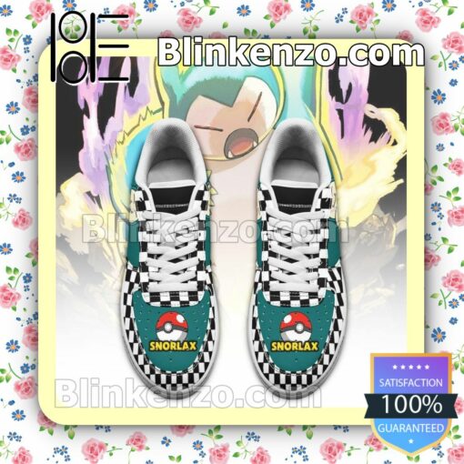 Snorlax Checkerboard Pokemon Nike Air Force Sneakers a
